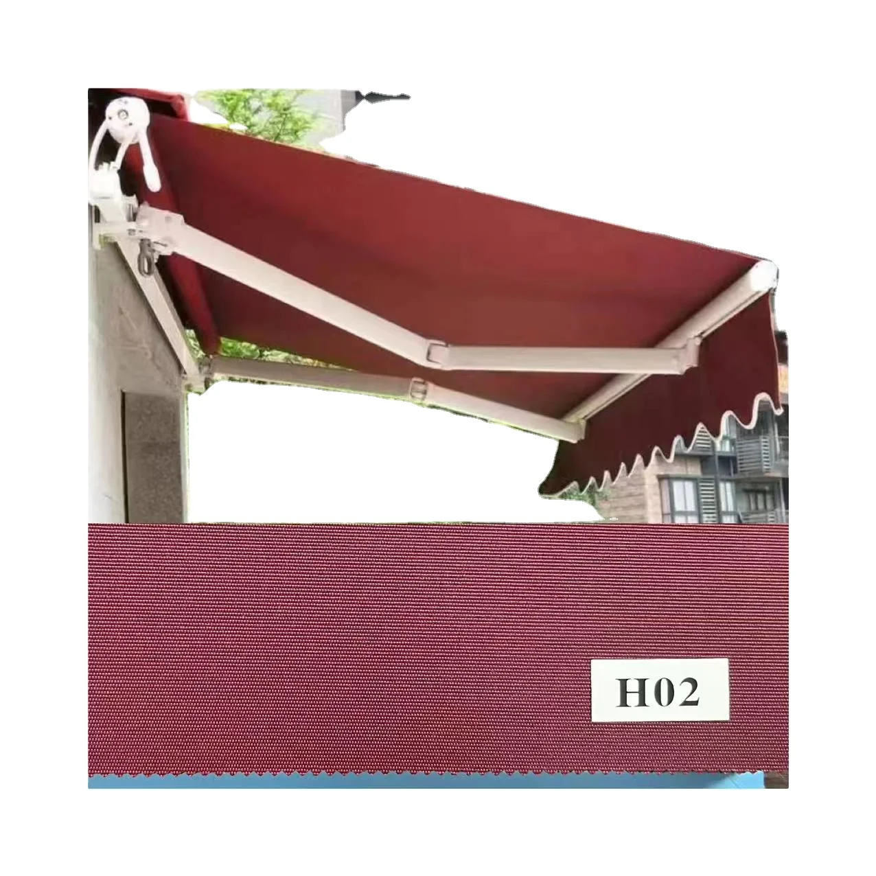 High Quality 100% Solution Dyed Polyester Waterproof  Tear-resistant Fabric for Outdoor Awnings