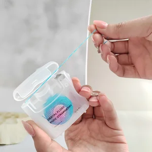 Daily Care OEM Accepted Coconut Oil Flosser Pick 30M Roll Polyester 1260D Coconut Floss for Plaque Remove