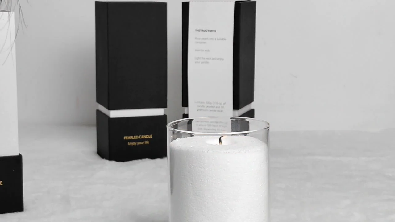 Luxury Ecofriendly 500g Pearled Candle Wax With 30 Candle Wicks Eco