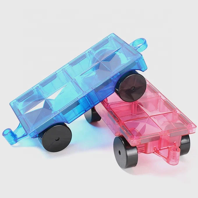 MNTL STEM Kids Educational Magnetic Block Toys 2pcs Magnetic Tiles Car Toy for Montessori Kindergarten