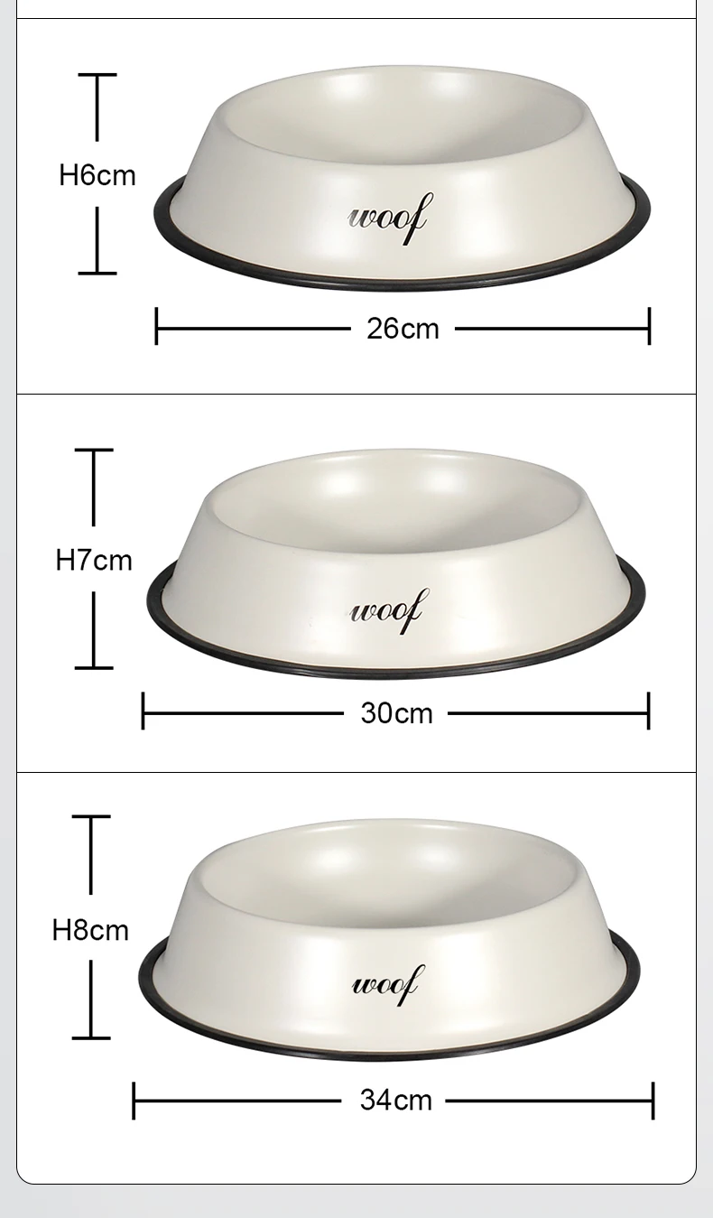 Custom Made Cat Bowl with Rubber No slip Stainless Steel Material Cute Pet Food Bowl Set