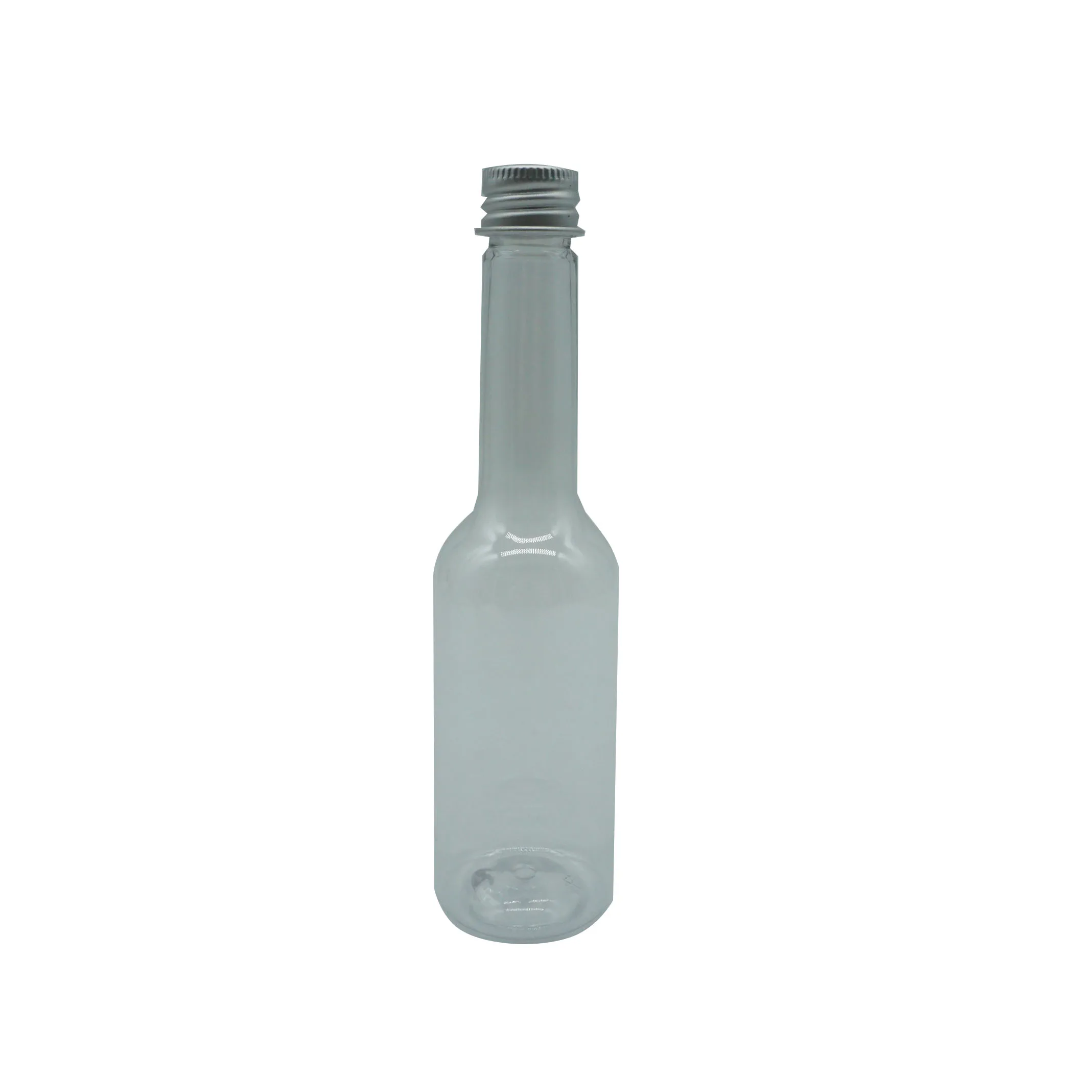 50ml ミニプラスチック酒瓶 PCR 卸売プラスチック透明ワインドリンクジュース飲料ボトル アルミキャップ付き