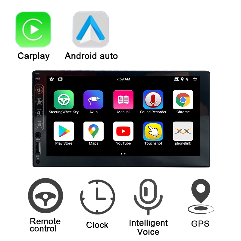2 Din Car Wired Player 7 Inch Audio Stereo Radio HD MP5 Capacitive Screen Screen Mirror Link BT USB FM Autoradio 7029C
