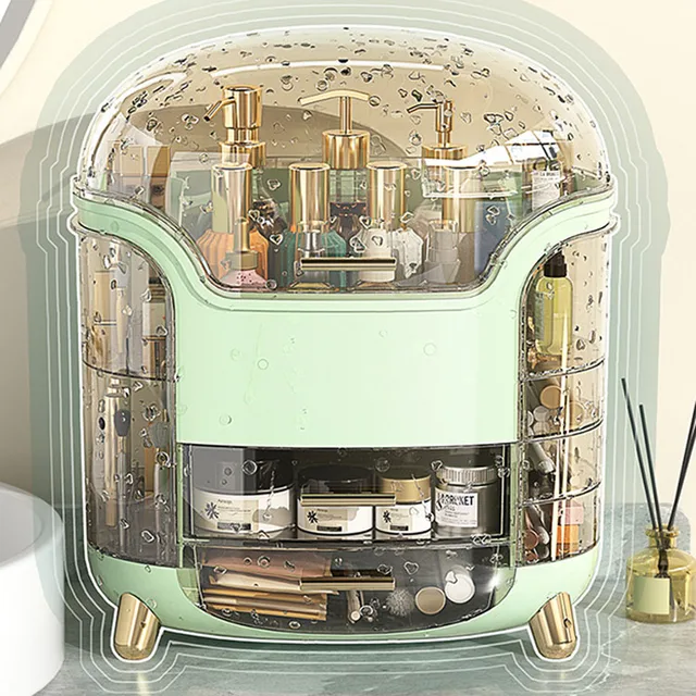 Large Capacity Cosmetics Storage Box Dustproof Drawer Type Plastic Skin Care Dresser Open Fashion Desktop Organizer Storage Case