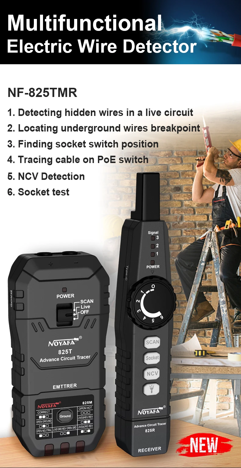 Noyafa Advanced Wire Tracer Network Cable Locator Circuit Breaker