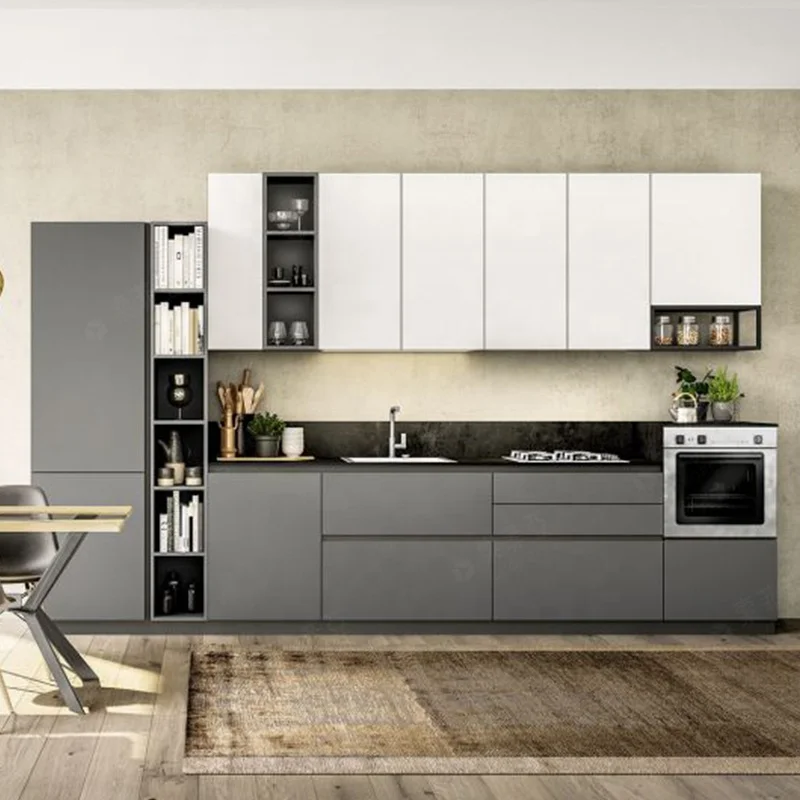 Moduler Hanging Melamine Board Ready Made Smart Modern Modular Kitchen Cabinets Modular or Customized Size German Machine MDF