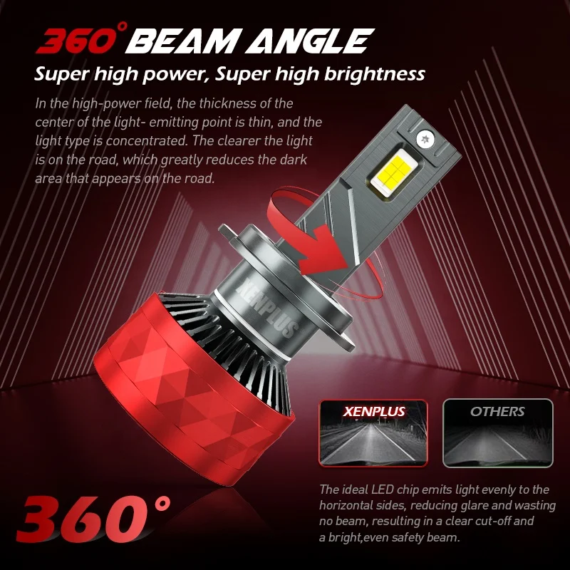 AUXITO 9012 LED Headlight Bulbs kit Hi Low Beam 6000K Super Bright High
