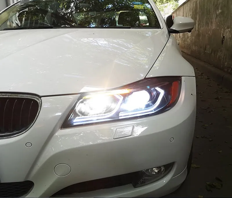 E90 Led Angel Eye Headlight For Bmw 3 Series E90 Headlight Assembly 318