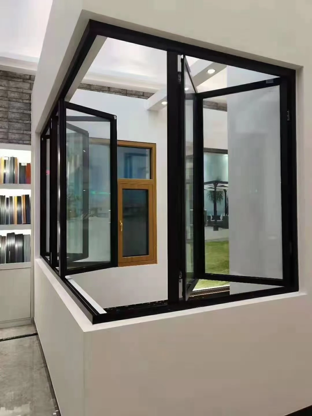 product minglei window for canadausa market customized style and size powder coated balcony folding bifold windows-66