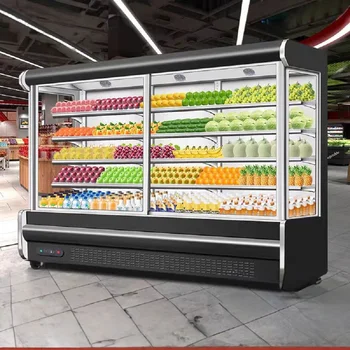 Supermarket Air Curtain Cabinet Fridge Display Cooler Refrigerator Display Open Chiller for Vegetable Fruit