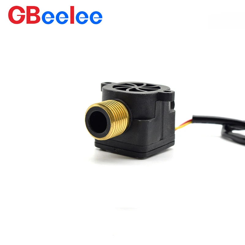 1-30L/min 3 Wires G1/2 Water Dispenser Flow Switch Turbine Type Flow Meter Copper Shell Threaded With NTC 50K Hot Water Sensor