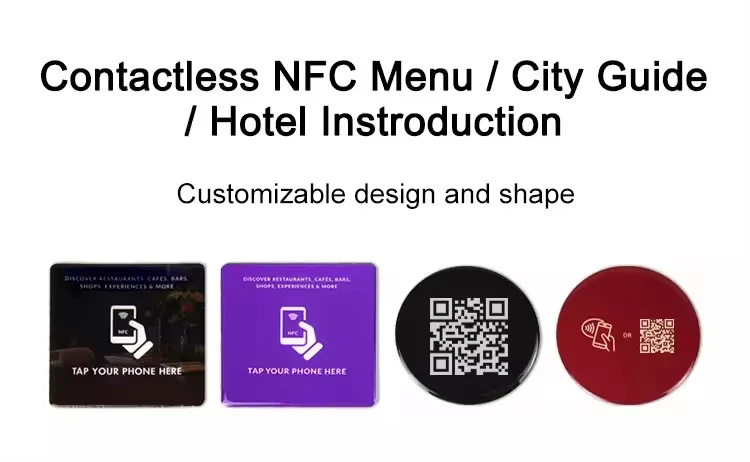 Custom Qr Code Epoxy Nfc Tag Sticker Payment 13.56MHZ Programable Chip PVC Coin Mini Small Label RFID Nfc Qr Code Stickers