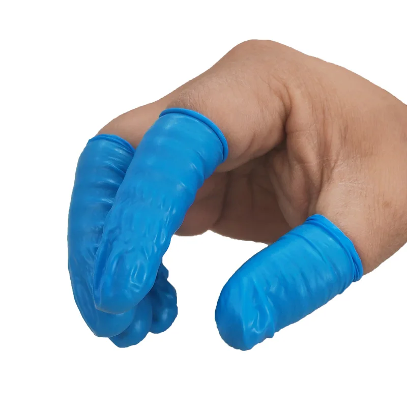 Finger Cots Contact Nitrile Finger Sulfur Free Blue Finger Caps Buy