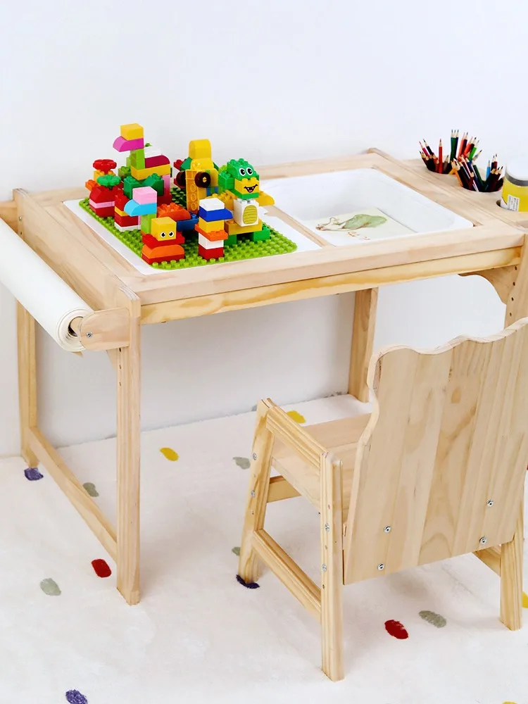 Montessori Toddler Wooden Play Tablesensory Table With Bins