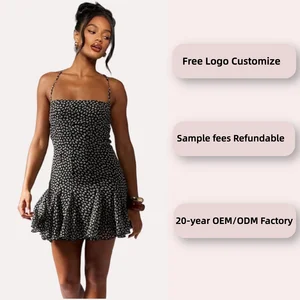Dot Print Halter A-Line Mini Hot Sexy Women'S Dresses Fashion Casual Clotehs Manufacturer Summer Vacation Y2K