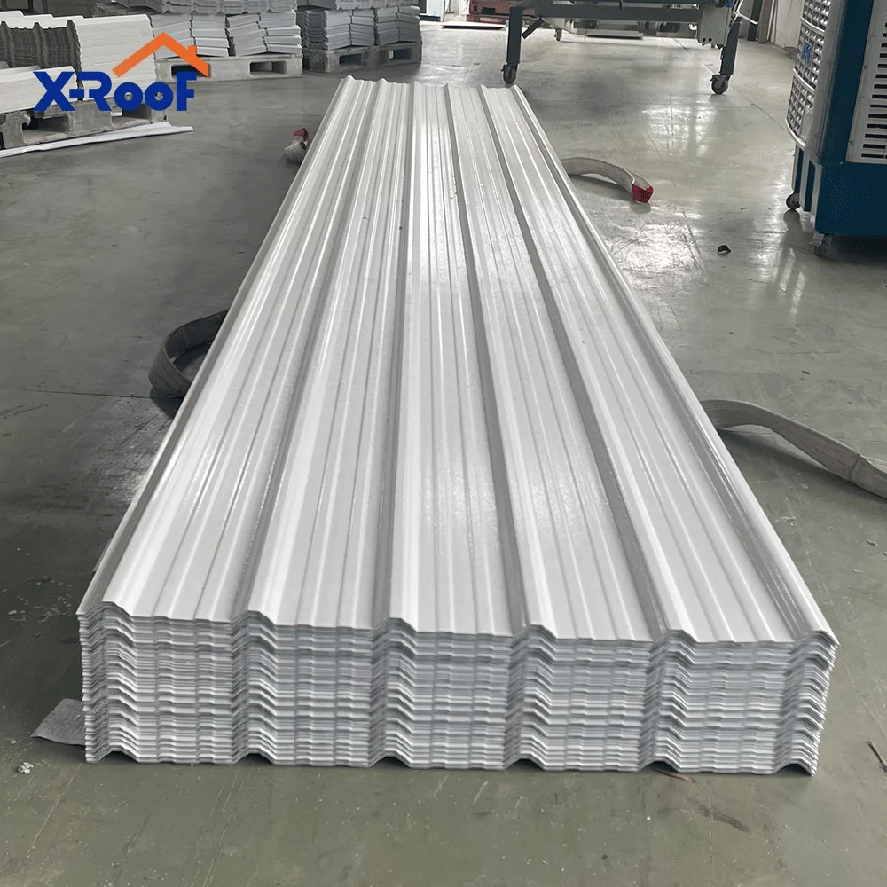 Trapezoidal UPVC Roofing Sheet Soundproof Tejas Upvc Building Material with Heat Resistant Feature PVC Techos Tejas Para
