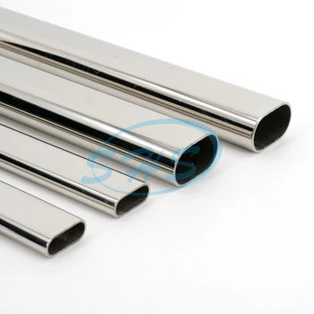 SS304 316 flat-sided oval tubing with mirror surface for balustrade of launch, furniture, building construction