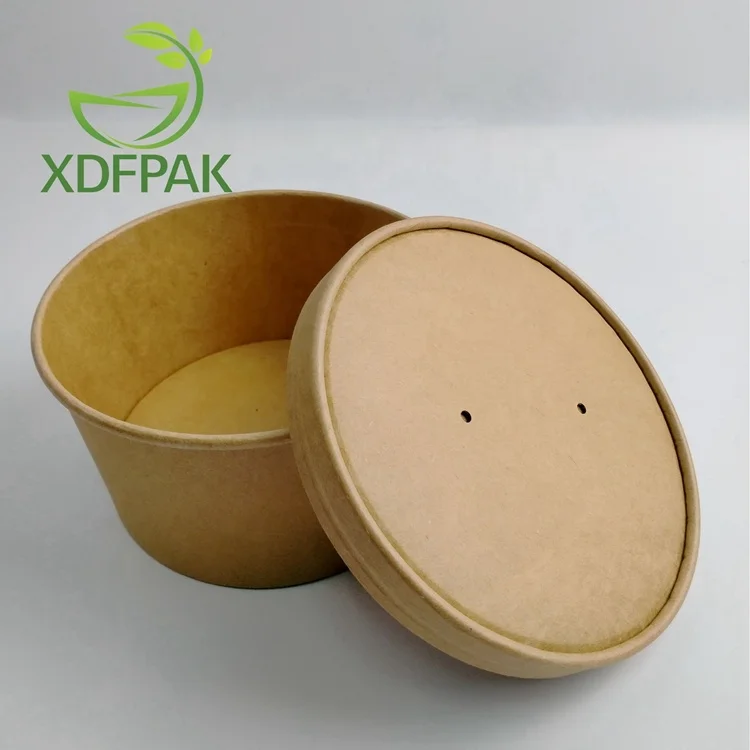 Original Factory Customized Single Wall Paper Salad Bowls with