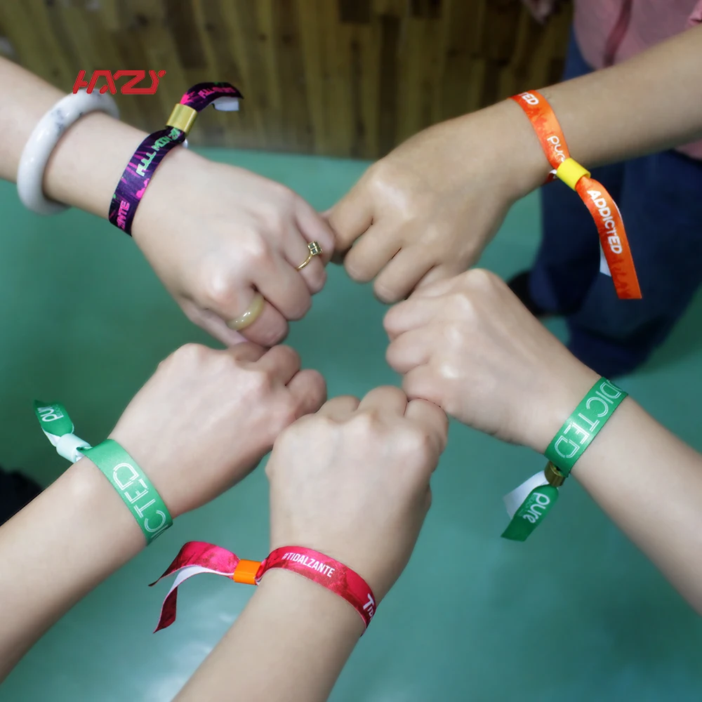 Colorful One Way Plastic Snap Closure Wristband Lock for Wholesale Hxzy