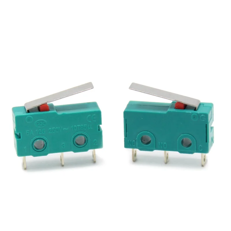 Small Microswitch KW4-3Z-3 Travel Limit Switch Three Leg Roller with Handle 5A 250V Key Switch