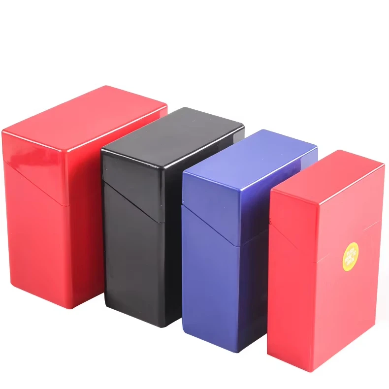 plastic cigarette box Cheaper UV logo Custom 50 Pack Large Capacity Cigarette Box Portable  Plastic Creative Storage Cigarette Case Tobacco Box