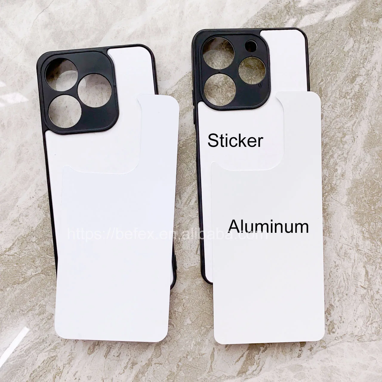 2D Sublimation Phone Case 2 in 1 Aluminum Sublimate Phone Case for TECNO Spark 10 Spark 10 Pro