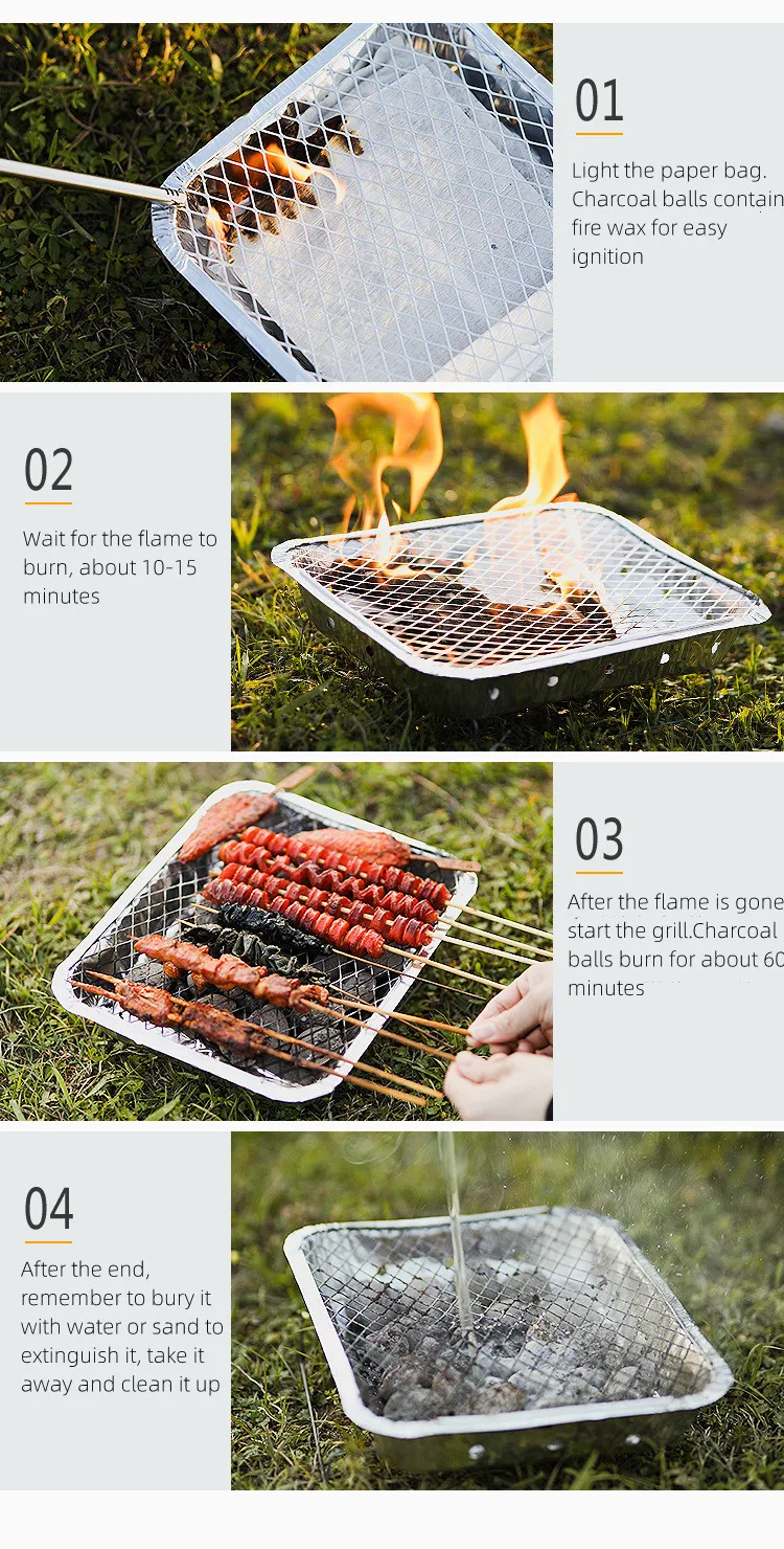 Hot Selling Outdoor Portable Instant Bbq Grill Disposable Small