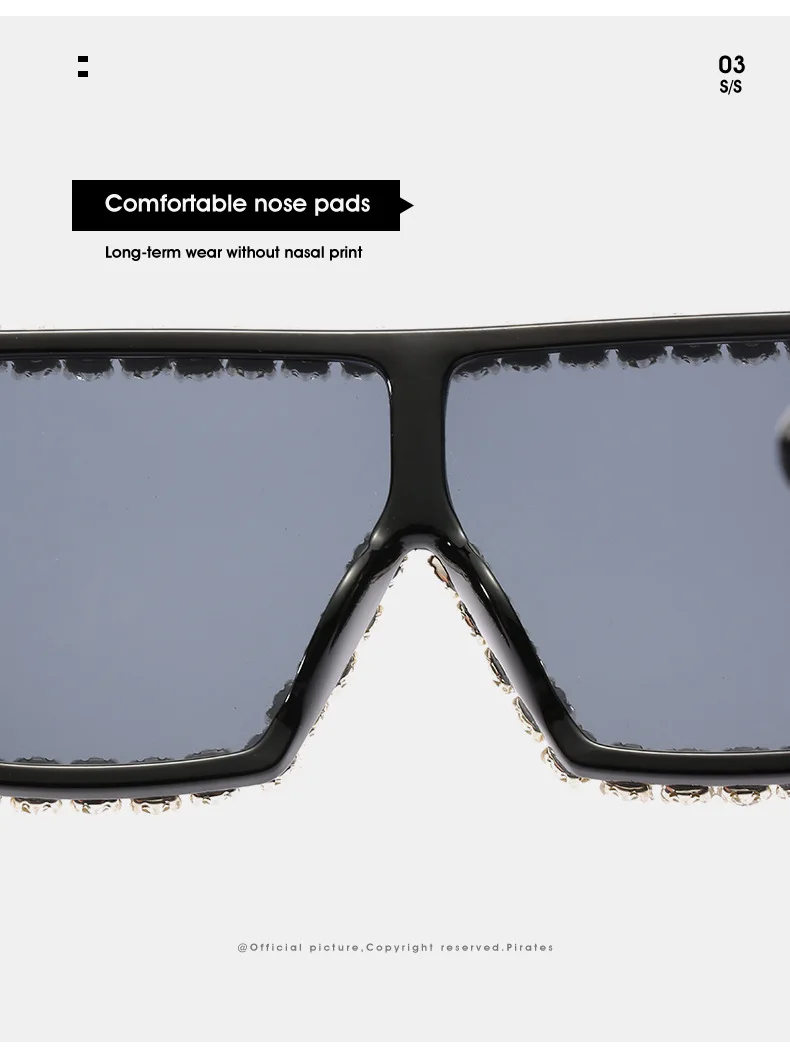 2021 Latest Sunglasses Women Design Luxury Rectangle Rhinestone Crystal Womens Sunglasses