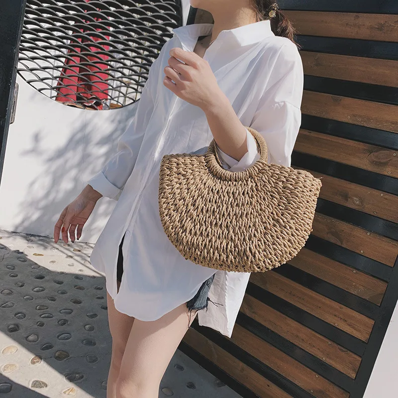 Hyacinth Handbag with straps Round 