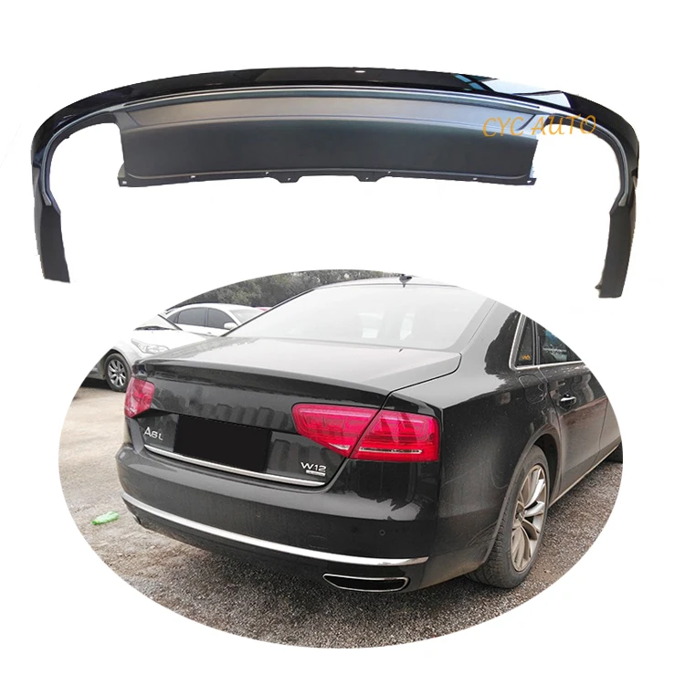 Auto Part W12 Style Rear Diffuser for AUDI A8 Upgrade W12 Auto Body Parts Diffuser 2015 2016 2017 2018