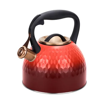 Customized 2.5L Capacity Stainless Steel Whistling Water Tea Kettle Stovetop Gas Induction Teapot Suitable All Stove