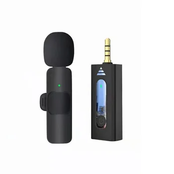 K35 3.5mm Wireless Lavalier Lapel Microphone Noise Reduction Best Recording Mic Studio Use Compatible Smartphone Camera Speaker