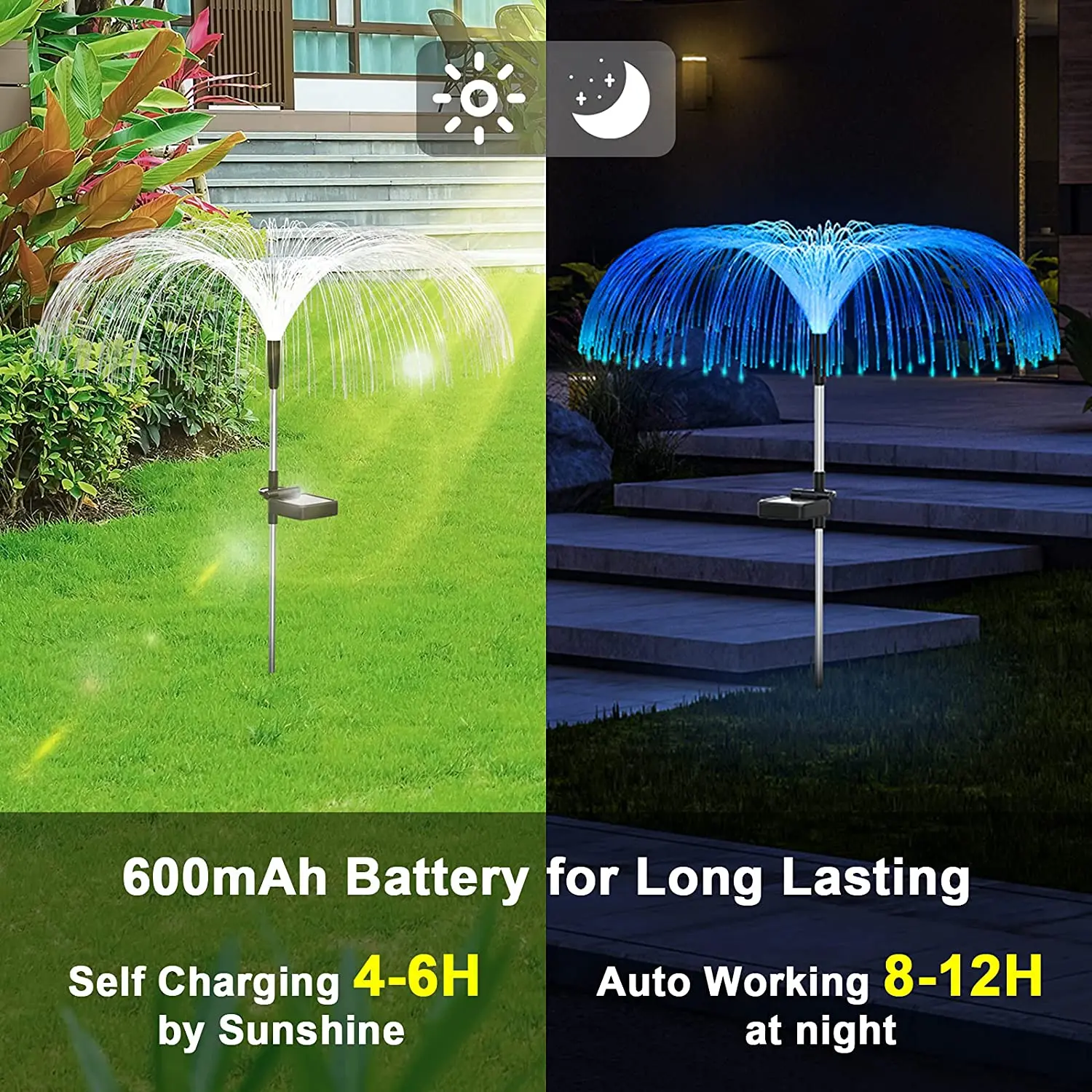 IP65 Waterproof Jellyfish Fiber Optical Lighting Solar Jellyfish Lamp LED Outdoor Garden Lawn Decor Lights Fibreglass Lamp supplier