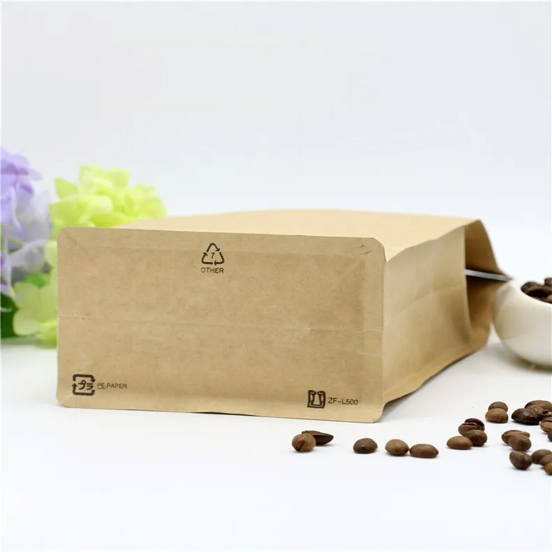 Automatic 8 Side Sealing square Bottom Box Pouch Food Package Kraft Paper Bag Making Machine with Zipper