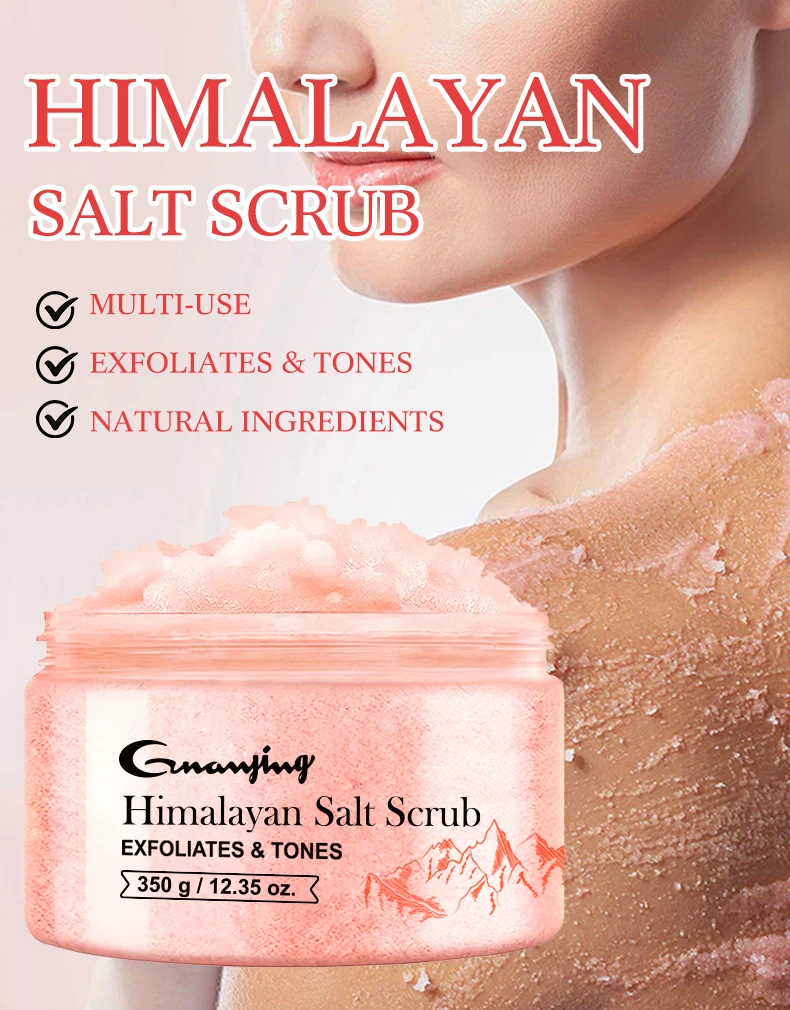 Wholesale Himalayan Salt Scrub With Collagen Vitamin E Moisturizing Delicate Skin Cleaning Exfoliating Face and Body Scrub