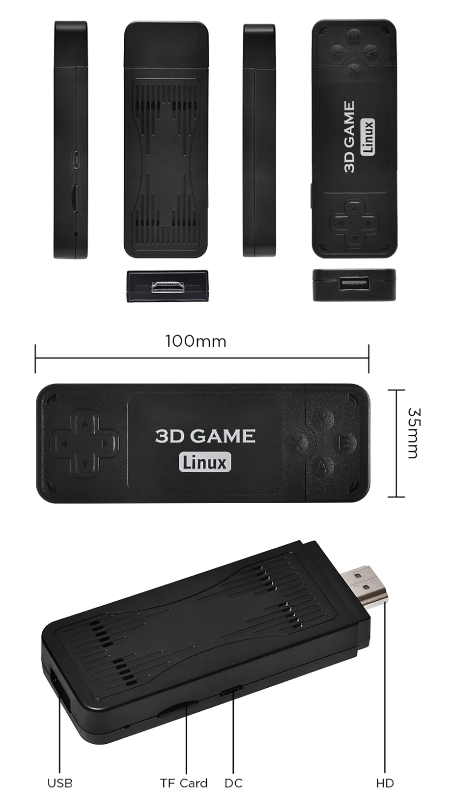 A Hot U9 Pro Game Stick 4k Hd Console 64gb 10000+ Retro Video Game ...