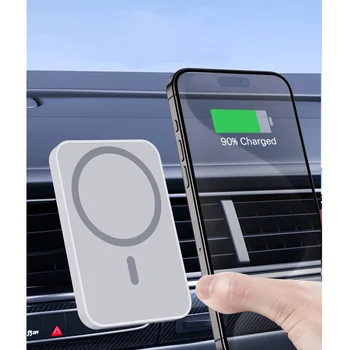 15w magnetic fast charge wireless charger car phone mount mobile phone