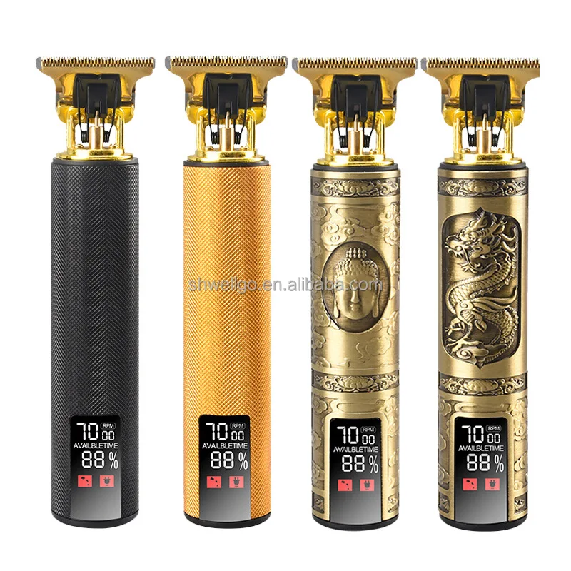 New 2026 Hot Selling Vintage T9 Hair Clipper Rechargeable LCD Display Good Price Professional Shaving Machine Trimmer for Men