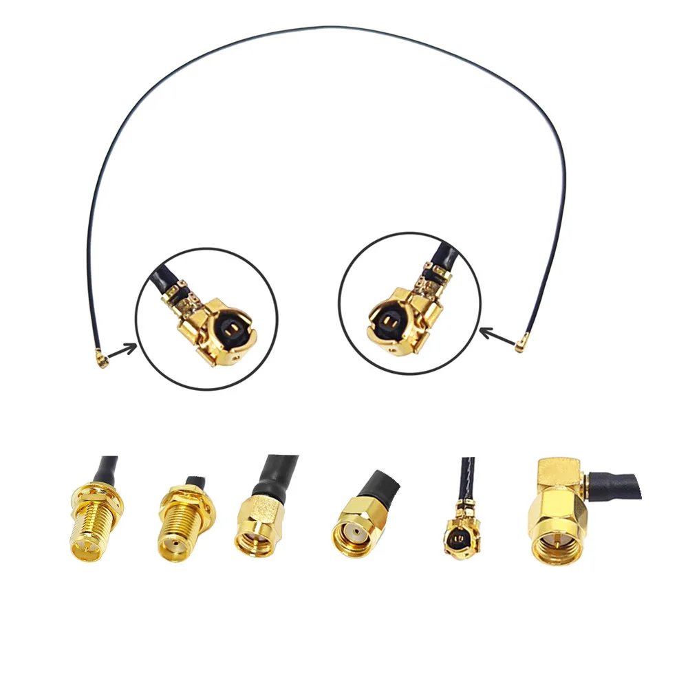 Conector RF de baja pérdida Ufl a Ufl/Mhf Pitail con conector de cable coaxial U.fl 1.13 1.37