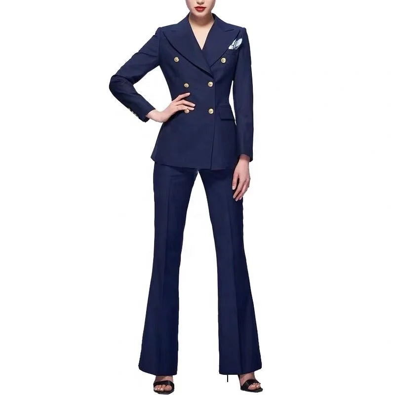 Navy Blue Women Suit, Two Piece Women Suit ,womens Blazer Suit