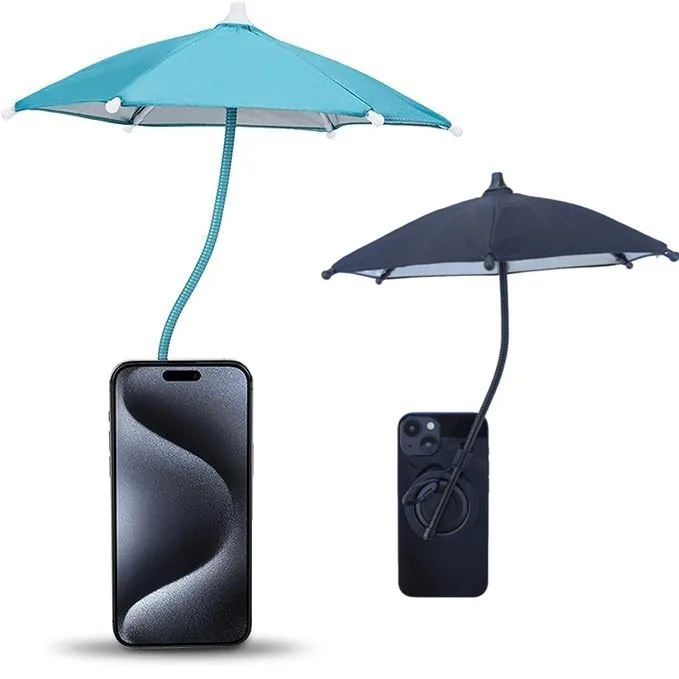 Magnetic Phone Umbrella Outdoor Phone Sun Shade Shield with Flexible Rotatable Phone Ring for iPhone for Magsafe Anti-Glare