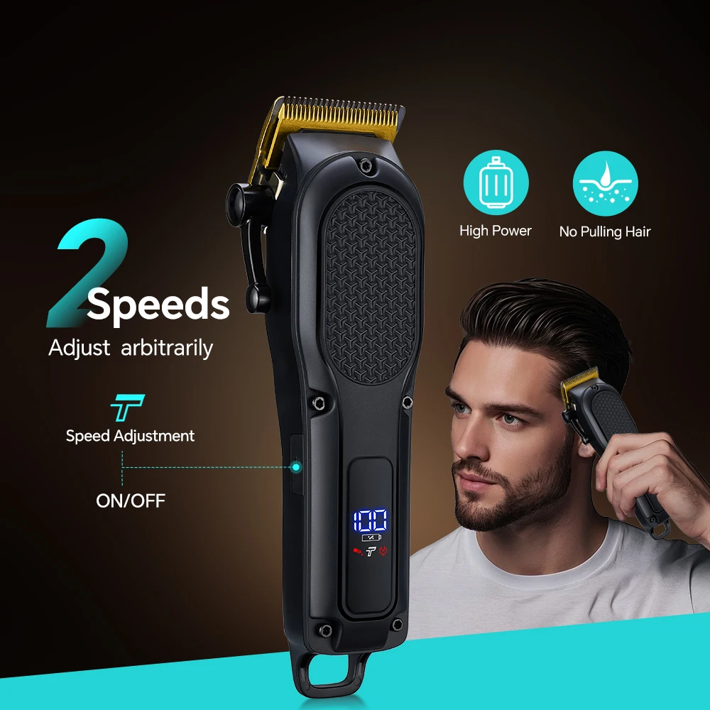 Rechargeable LED Display Electric Hair for Clipper Set New Model Barber Machine for Household Hotel Use English Instructions details
