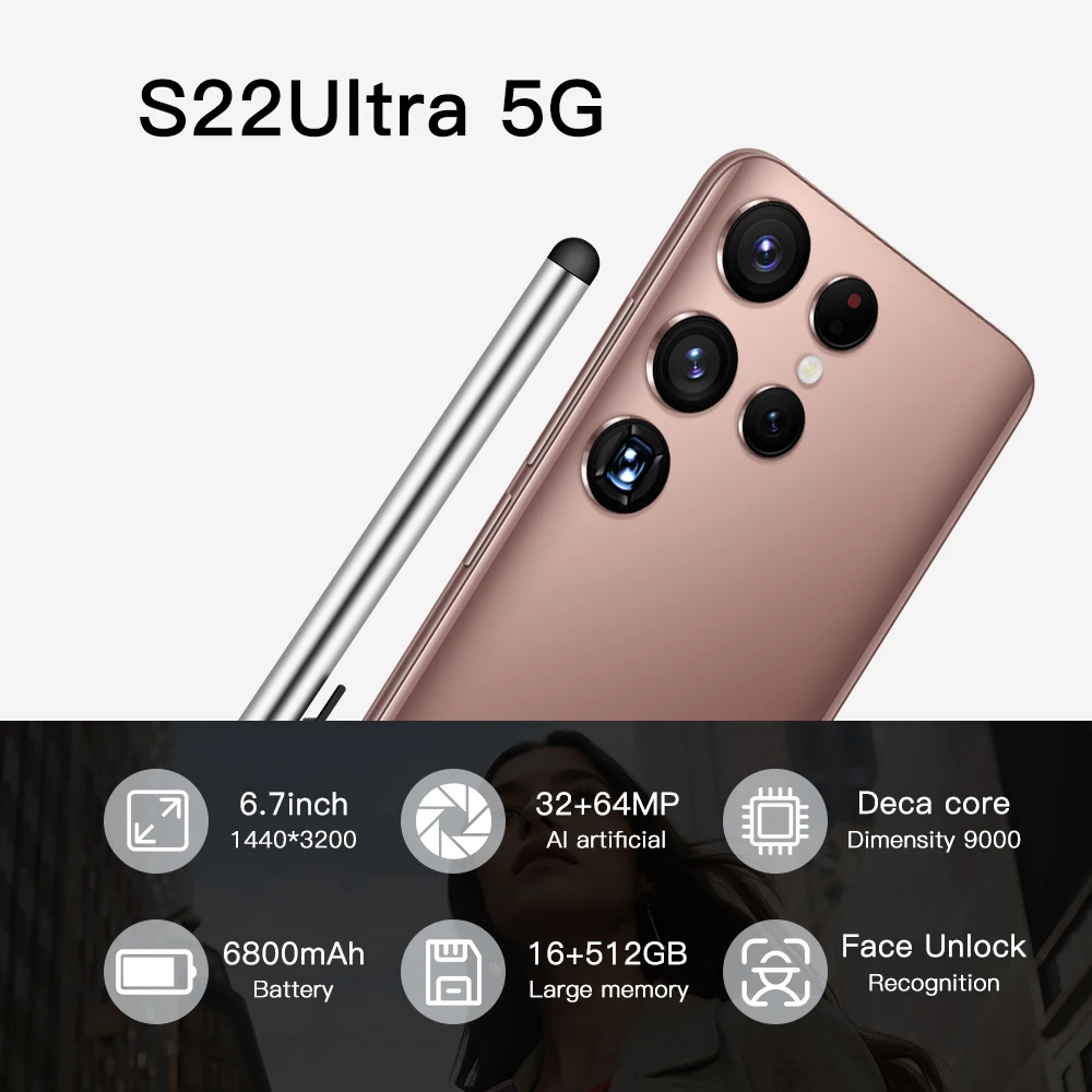 s22+5G poco f3 mobile phone 12gb ram mobile phone tecno spark 7 pro mobile phone