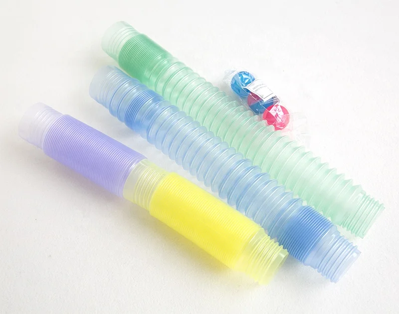 Растягивающаяся пластиковая трубка для самостоятельной декомпрессии, сенсорная игрушка, игрушки-антистресс, светящиеся поп-трубки XL