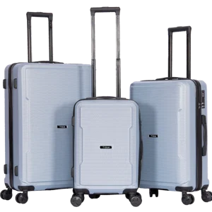 Professional Factory Large Capacity Trolley Double Zipper Handle Durable ABS Material Business 3-Piece Suitcase Set TSA Lock