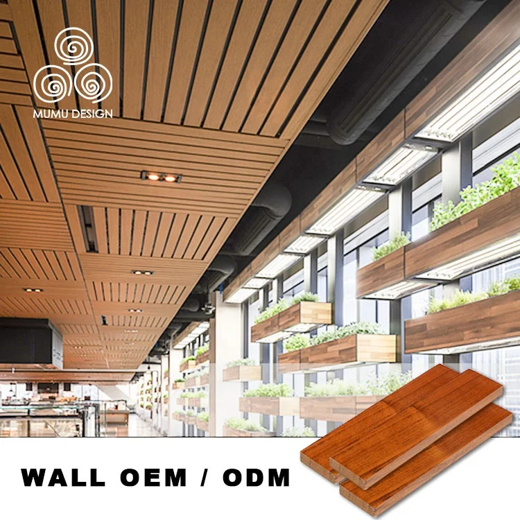 MUMU Solid Color Grooved Decorative Restaurant Gallery Living Room Home Construction Panels False Ceiling