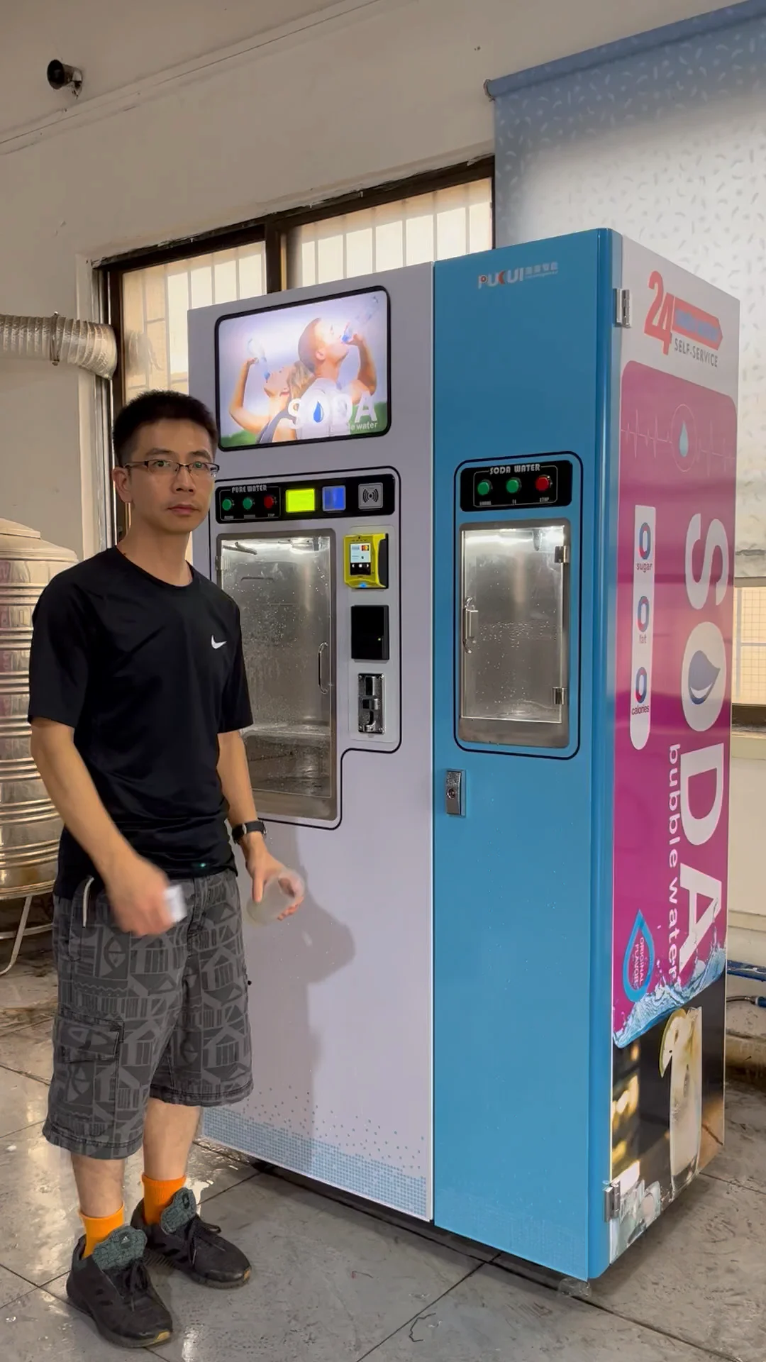 Flavor Sparkling Vendors Machines Alkaline And Purification Soda Small Water Vending Machine For