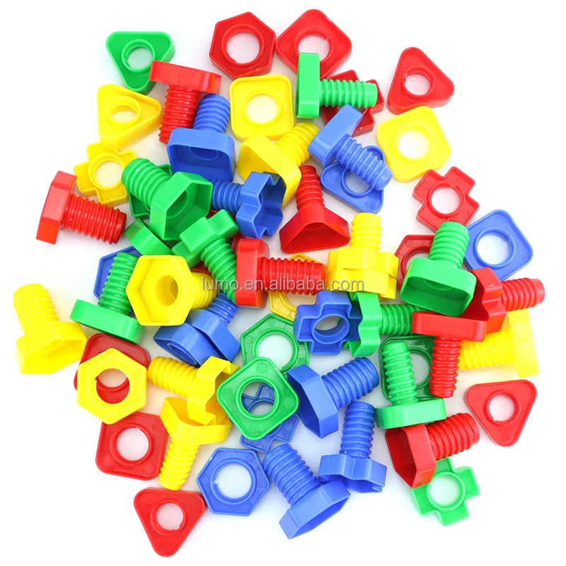 Nuts And Bolts Set Montessori Autism Educational Toys,Different Shapes ...