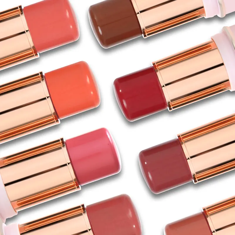 Mini pink Matte Shiny Rouge Make up Cheek Blusher Custom Blush Makeup Low Moq Maquiagem Vegan Cheek Face Blush Stick Waterproof