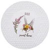 Blanc - Assiette abeille en céramique gaufrée, lot de 2